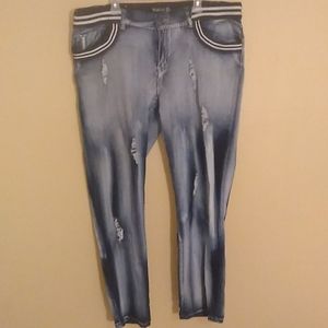 Royal blue stretchy jeans